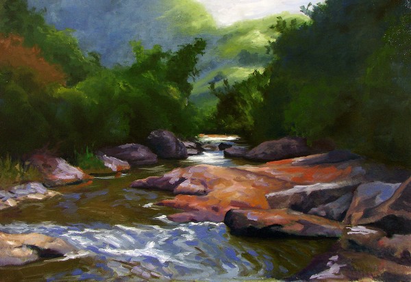 Paisagem com rio e mata