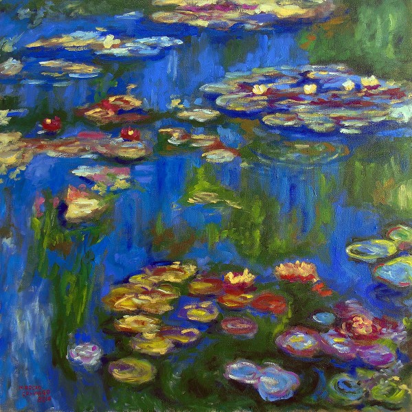 Releitura sobre Monet - Ninféias Azuis